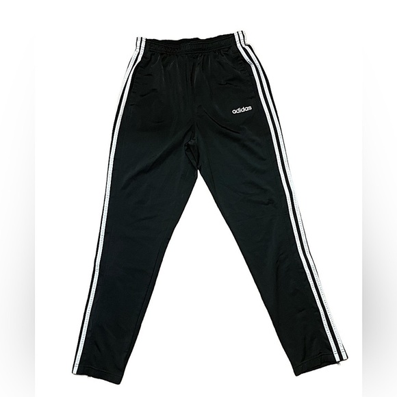 Adidas Track Pants Men's 3 Stripe  Jogger Tapered Leg Zip Pockets primegreen - Picture 1 of 8